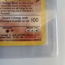 Pokemon Charizard Base Set 004/102 120 HP Holo Rare English Card - Image 5