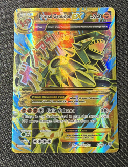Pokemon Primal Groudon EX 97/98 Ultra Rare Full Art Holo Card XY Ancient Origins - Image 1