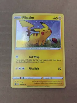 POKEMON PIKACHU SWSH039 BLACK STAR PROMO HOLO - Image 1