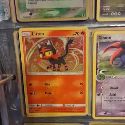 Pokemon TCG XY & Sun & Moon Lot of 9, Crobat, Litten, Gloom, Timburr - Image 2