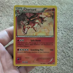 Pokemon TCG Charizard Reverse Holo Rare Legendary Treasures 19/113 LP - Image 1
