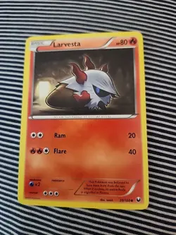 Pokemon TCG Larvesta Dark Explorers 20/108 Regular - Image 1