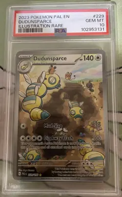 PSA 10 Dudunsparce 229/193 Pokemon Paldea Evolved Illustration Rare - Image 1