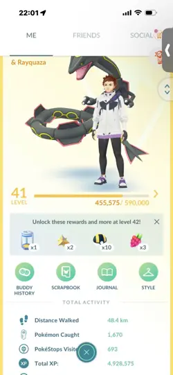 Pokemon Go (Stage 41) Shiny Rayquaza ( 9 Shinys ) - Image 1
