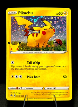 Pokemon Pikachu Holo SWSH039 Black Star Promo - Image 1