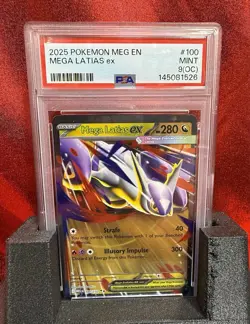 2025 Pokemon Mega Evolution #100 Mega Latias ex PSA 9 Ultra Rare - Image 1