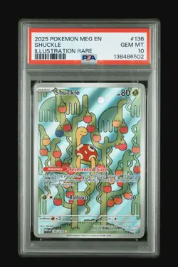 Pokemon 2025 Mega Evolution Shuckle 136/132 IR English PSA 10 - Image 1