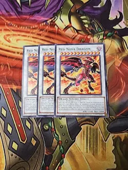 3X Red Nova Dragon - SDCK-EN046 Common 1st Ed - NM Yugioh - Image 1