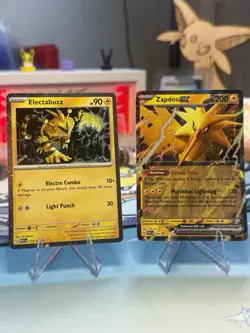 Electabuzz 125/165 Cosmos Holo + Zapdos ex SVP 049 SV 151 Promo Pokemon Set - Image 1