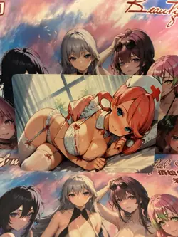 Holo Single Image Waifu Handmade Card Goddess Story CCG Anime Double Sided - Image 2