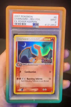 Charizard Power Keepers Reverse Holo Card 6/108 PSA 9 - Image 1