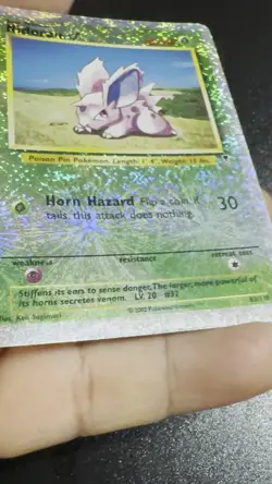 Pokemon TCG 2002 Nidoran Reverse Holo Card 83/110 and Vulpix LC - Image 2