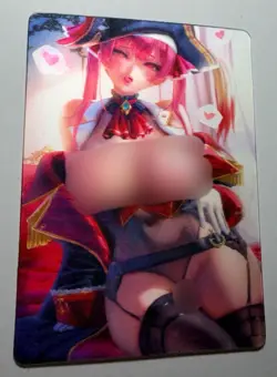 SEXY HEROINE WAIFU Houshou Marine VTUBER ACG PREMIUM LENTICULAR HOLO CARD NM - Image 1
