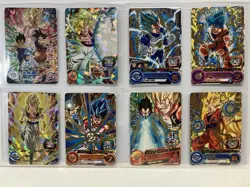 Super Dragon Ball Heroes UGM7-SEC Goku Secret Rare + Gogeta Vegeta 8 Card Set - Image 1