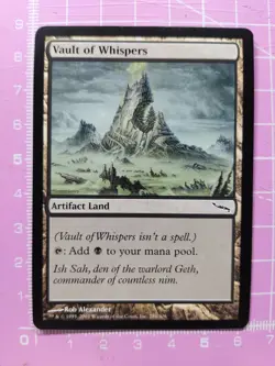 VAULT OF WHISPERS - Magic MTG - Artifact Land (Black) - Mirrodin - M/NM - Image 1