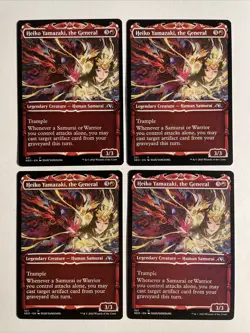4x Mtg Kamigawa Neon Dynasty Heiko Yamazaki, The General Showcase NM/M - Image 1