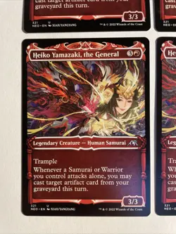 4x Mtg Kamigawa Neon Dynasty Heiko Yamazaki, The General Showcase NM/M - Image 2