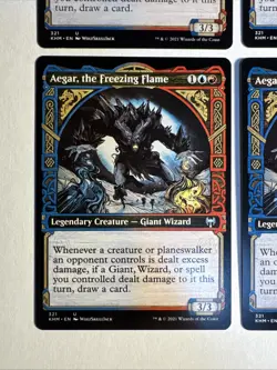 4x Mtg Kaldheim Aegar, The Freezing Flame Showcase NM/M Magic The Gathering - Image 2