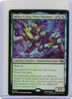 Mikey & Don, Party Planners #157 Foil R - Teenage Mutant Ninja Turtles TMNT - Image 1
