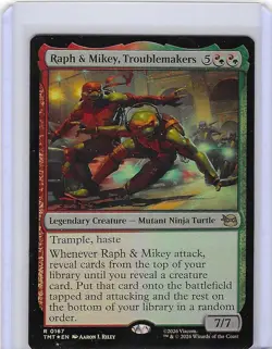 Raph & Mikey Troublemakers #167 Foil R - Teenage Mutant Ninja Turtles TMNT - Image 1