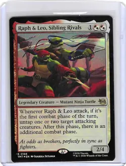 Raph & Leo, Sibling Rivals #166 Foil R - Teenage Mutant Ninja Turtles TMNT - Image 1