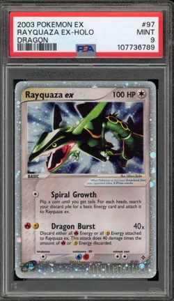 Pokemon Rayquaza ex EX Dragon Holo Ultra Rare #97 PSA 9 Mint - Image 1