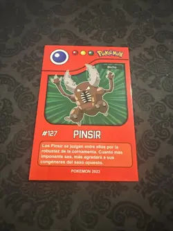 CARD POKEMON POKEDEX EC VOL. I #127 PINSIR 2023 Kanto PERU South America TCG - Image 1