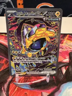 Pokemon Iron Hands ex SV: Prismatic Evolutions Rare Holo 154/131 - Image 1
