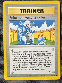 POKEMON PERSONALITY TEST 102/105 UNCOMMON NEO DESTINY POKEMON NM - Image 1