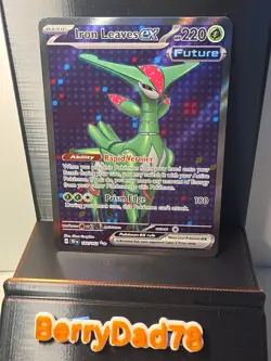 Iron Leaves EX 186/162 SV05: Temporal Forces Holo Full Art Pokemon TCG NM - Image 1