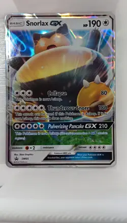 Pokemon Snorlax GX SM05 Promo Holo 2016 190 HP Basic Pokemon TCG - Image 1