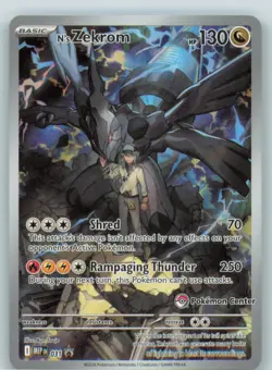 N's Zekrom Pokemon Center Exclusive 031 Holofoil Mega Evolution Promo Pokemon NM - Image 1