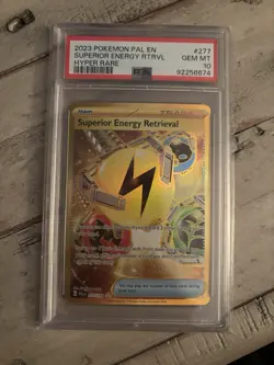 2023 Pokemon Pal en Superior Energy RTRVL #277 Hyper Rare PSA 10 Gem Mint - Image 1