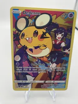 Pokemon TCG Dedenne TG07/TG30 Brilliant Stars Ultra Rare Full Art Basic Holo Ps… - Image 1