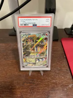Pokemon Litten Illustration Rare Holo SV05 Temporal Forces 167/162 PSA 9 2024 - Image 1
