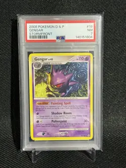 PSA 7 Gengar 18/100 Stormfront 2008 Pokemon D&P Rare NM Vintage - Image 1