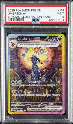 2025 POKEMON PRE EN-PRISMATIC EVOLUTIONS #161 UMBREON EX PSA 9 - Image 1