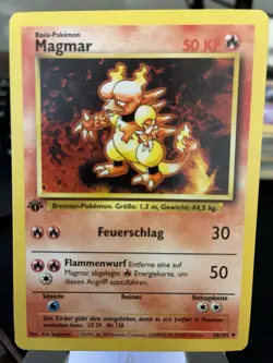 Magmar Pokemon German Base Set 1st Edition MAGMAR 36/102 NM - Image 1