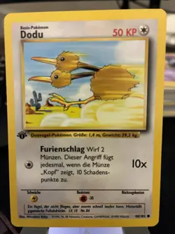 Pokemon TCG Doduo (Dodu) Base Set 48/102 Regular 1st Edition Common German - Image 1