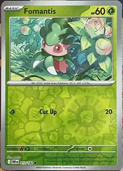 Fomantis Reverse Holo - 013/182 - Destined Rivals Pokemon 2025 - Image 1