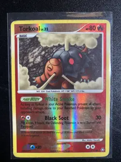 Pokemon TCG Torkoal LVL 32 Reverse Holo Legends Awaken Diamond And Pearl - Image 1