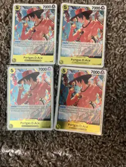 4 x One Piece PRB02-018 R Portgas.D.Ace - English - Foil - Playset - NM/M - Image 1