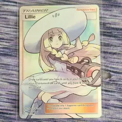 Pokemon Lillie Full Art Holo Trainer-Supporter Card 147/149 English 2017 - Image 4