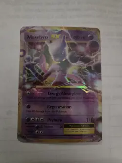Pokemon Mewtwo EX Ultra Rare Holo Evolutions 52/108 Basic 180 HP Psyburn Card - Image 1