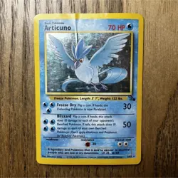 Pokemon Articuno Fossil Holo Rare Unlimited Card 2/62 English DMG - Image 1