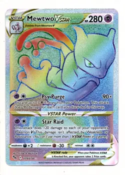 Mewtwo VSTAR 079/078 Pokemon GO Secret Rare Pokemon Card - Image 1