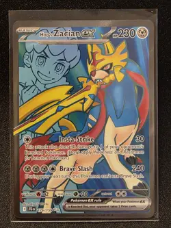 Pokemon TCG Hops Zacian EX Full Art Holo Card 176/159 Journey Together MINT - Image 1