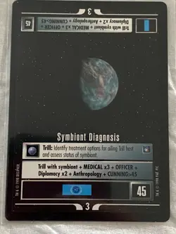 Star Trek CCG 1E DS9 SYMBIONT DIAGNOSIS Card NEVER PLAYED - Image 1