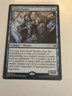 Spark Double War of the Spark Rare Blue Illusion Magic: The Gathering Card - Image 1