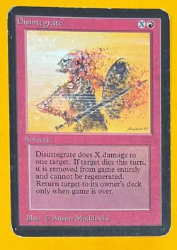 MTG DISINTEGRATE Alpha (OldManMTG 008-249) - Image 1